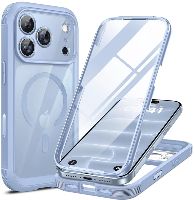 Main image of Magnetic for iPhone 18 Pro Case 6.3",Full Body Protection, Glacier | Built-in Glass Screen & Full Camera Protector,Compatible with MagSafe,Military Drop Protection Phone Case with Camera Control