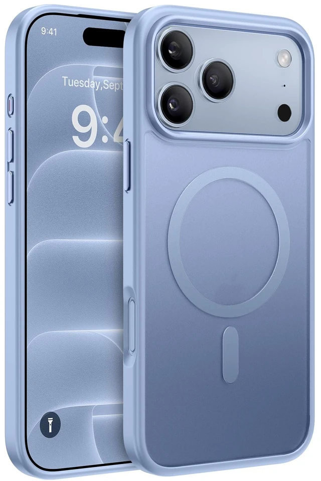 Main image of Magnetic for iPhone 18 Pro Case 6.3,Translucent Matte, Glacier | Compatible with MagSafe, Military-Grade Protection, Anti-Fingerprint, Rugged Shockproof Protective, Slim Thin Phone Case