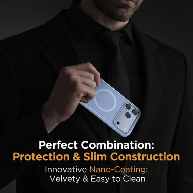 Alt view image 6 of 7 - Magnetic for iPhone 18 Pro Case 6.3,Translucent Matte, Glacier | Compatible with MagSafe, Military-Grade Protection, Anti-Fingerprint, Rugged Shockproof Protective, Slim Thin Phone Case