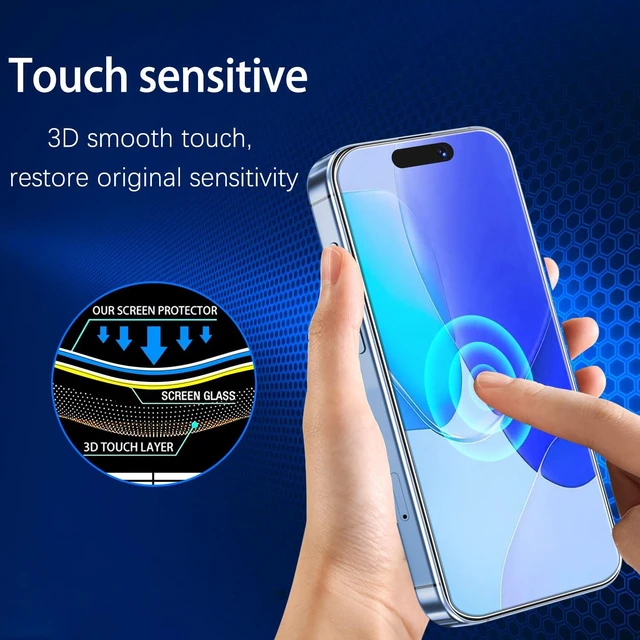 Alt view image 5 of 6 - 2-Pack Tempered Glass for Apple iPhone 18 Pro Screen Protector | 9H Hardness, No Bubbles, Anti Scratch, Easy to Install