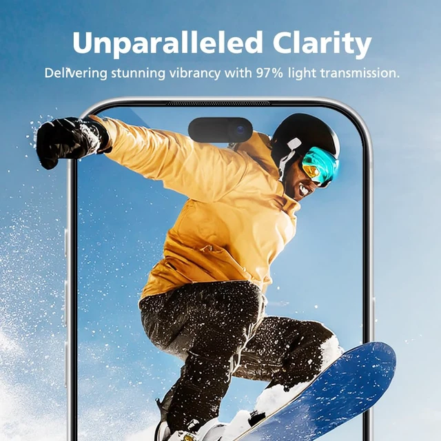 Alt view image 5 of 7 - 2 PACK AR Screen Protector Compatible with iPhone 18 Pro with Auto Dust Removal Installation Frame, Anti-Reflective, 9H Tempered Glass, Scratch Resistance, Fingerprint Resistant, Ultra HD Clear