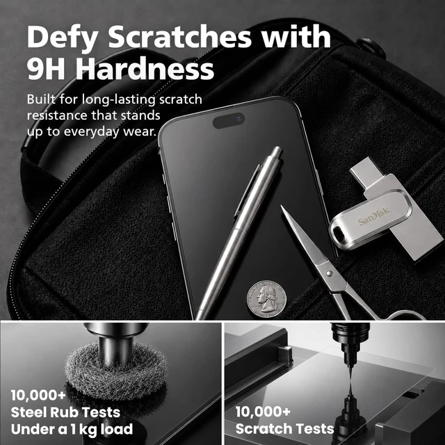 Alt view image 7 of 7 - 2 PACK AR Screen Protector Compatible with iPhone 18 Pro with Auto Dust Removal Installation Frame, Anti-Reflective, 9H Tempered Glass, Scratch Resistance, Fingerprint Resistant, Ultra HD Clear