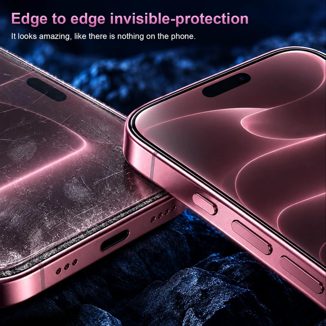Alt view image 5 of 7 - for iPhone 18 Pro Max HD Clear Screen Protector, 2 Pack | Scratch-Resistant 9H Tempered Glass , 3D Curved Edges, Case-Friendly & Easy Installation, Free Bubble Anti-Fingerprint