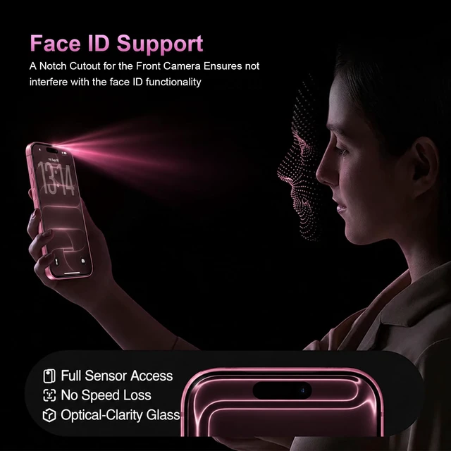 Alt view image 7 of 7 - for iPhone 18 Pro Max HD Clear Screen Protector, 2 Pack | Scratch-Resistant 9H Tempered Glass , 3D Curved Edges, Case-Friendly & Easy Installation, Free Bubble Anti-Fingerprint