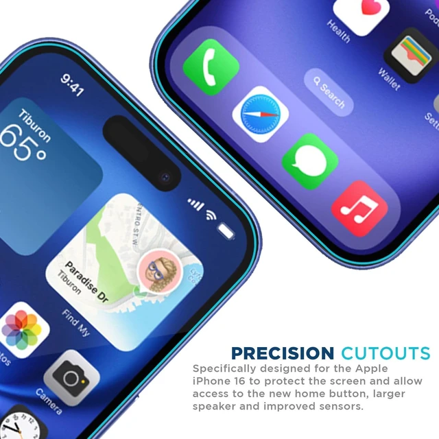 Alt view image 3 of 5 - Screen Protector for iPhone 16, HD PET Film, 4-Pack | Flexible Plastic Build, Crystal-clear display, Scratch-resistant coating, Case-friendly, Bubble-free apply, Touch-sensitive