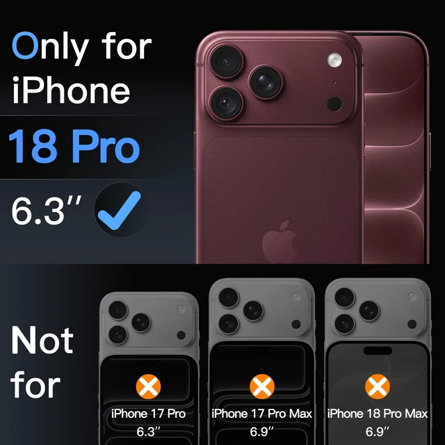 Alt view image 2 of 7 - Anti-Reflective Screen Protector for iPhone 18 Pro, 2-Pack | AR Coating, Auto-Align Installation, Scratch Resistant, Tempered Glass Film, High Clarity, Anti-Fingerprint