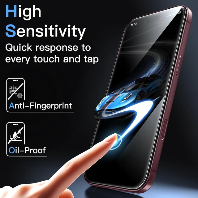 Alt view image 6 of 7 - Screen Protector + Camera Lens Protector for iPhone 18 Pro, 2+2 Pack | Scratch Resistant, 9H+ Tempered Glass Film, Anti-Fingerprint, High Clarity, Easy Installation