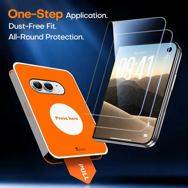 Alt view image 7 of 7 - 2 Pack for iPhone Duo Screen Protector, 1-Step Install Clear | Auto Dust Removal, Full Coverage, Anti-Scratch Bubble-Free, (Ultra HD) Military-Grade 9H+ Tempered Glass for iPhone 18 Duo