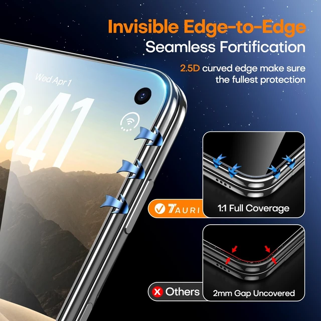 Alt view image 6 of 7 - 2 Pack for iPhone Duo Screen Protector, 1-Step Install Clear | Auto Dust Removal, Full Coverage, Anti-Scratch Bubble-Free, (Ultra HD) Military-Grade 9H+ Tempered Glass for iPhone 18 Duo