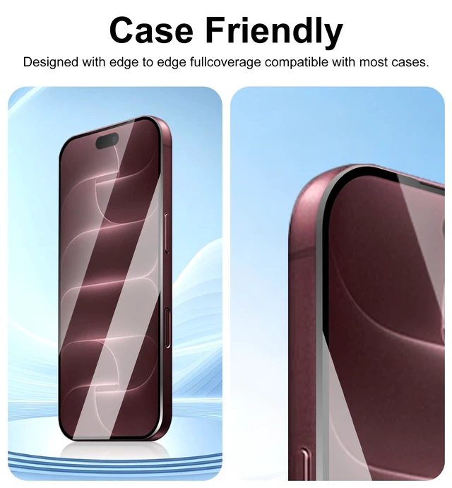 Alt view image 5 of 7 - 3 Pack HD Glass Screen Protector for iPhone 18 Pro | Ultra Clear,Anti-Scratch,Bubble-Free,Easy Install,9H Protective Glass for iPhone 18 Pro