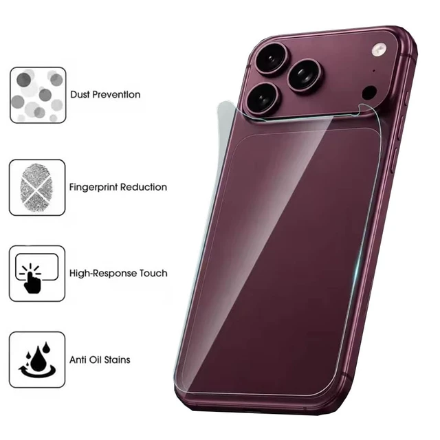 Alt view image 3 of 4 - Back Hydrogel Film Screen Protector Film for iPhone 18 Pro/iPhone 17 Pro