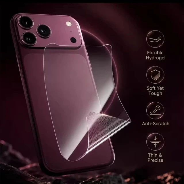 Alt view image 4 of 4 - Back Hydrogel Film Screen Protector Film for iPhone 18 Pro/iPhone 17 Pro