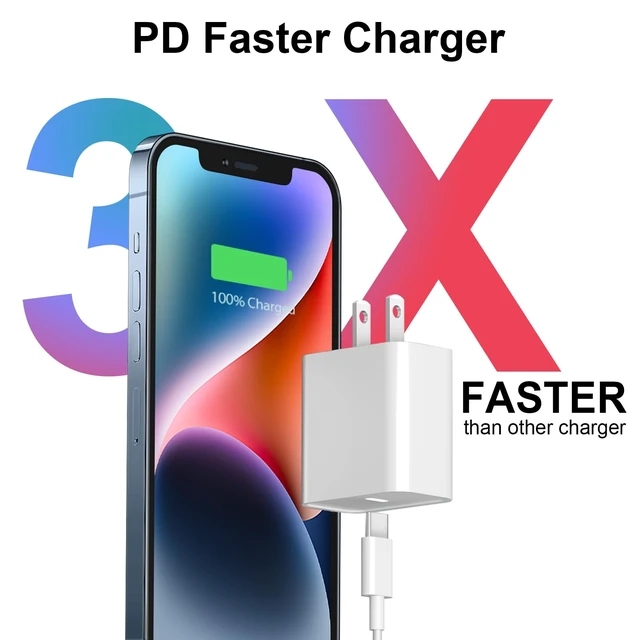 Alt view image 2 of 7 - iPhone Charger Fast Charging for iPhone 18 17 16 Apple Charger & 6ft Cable | 2 Pack 20W USB C Charger Block with 6FT Fast Charging Cable for iPhone Duo, iPhone 18 Pro/18 Pro Max,iPhone 17/16/15 Series