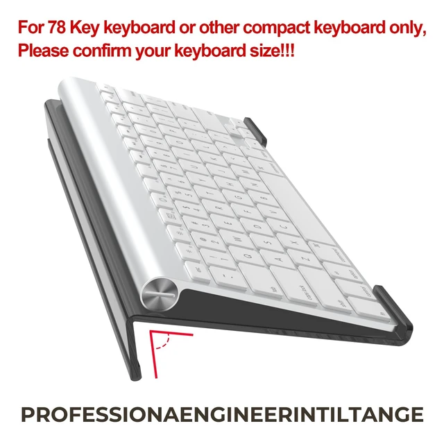 Alt view image 3 of 6 - Acrylic Computer Keyboard Stand for Desk, Keyboard Riser Tilt Lift, Keyboard Holder for Desktop, Desk Keyboard LifterBlack
