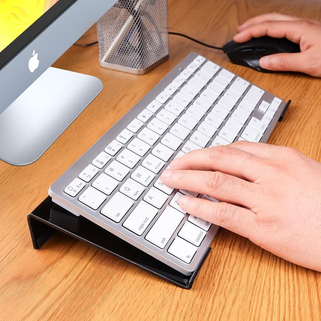 Alt view image 6 of 6 - Acrylic Computer Keyboard Stand for Desk, Keyboard Riser Tilt Lift, Keyboard Holder for Desktop, Desk Keyboard LifterBlack