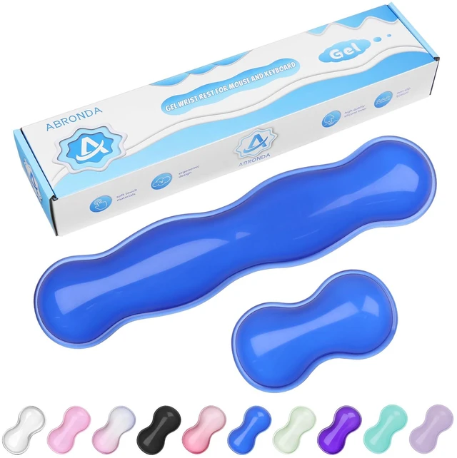 Main image of Gel Wrist Rest for Keyboard and Mouse, Wrist Rest for Keyboard, Mouse Wrist Support, Pain Relief, Cool Touch, Non-Skid, Wrist pad Set