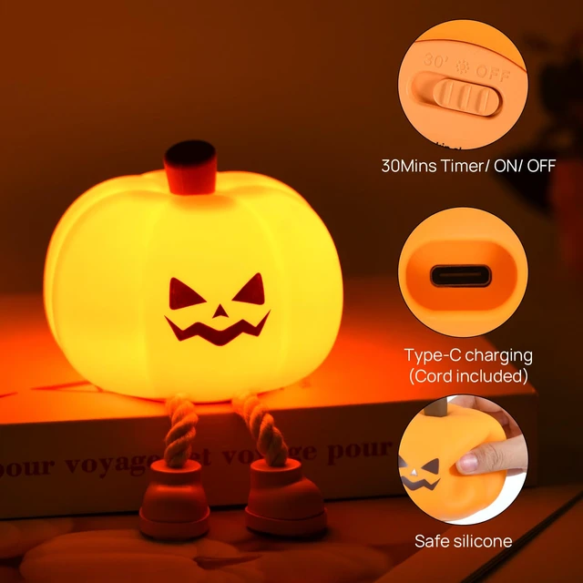 Alt view image 2 of 7 - Pumpkin Night Light for Halloween Decorations (Halloween) | Nighttime Illumination