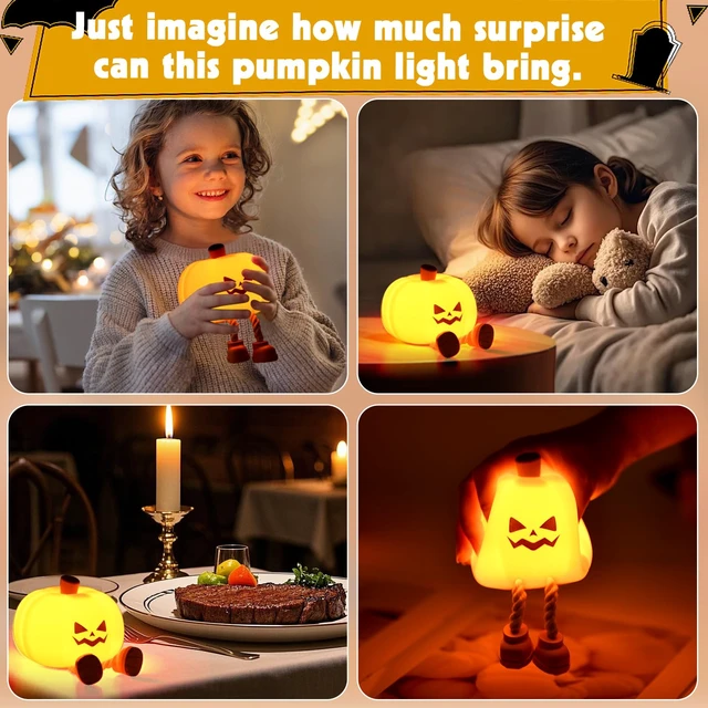 Alt view image 7 of 7 - Pumpkin Night Light for Halloween Decorations (Halloween) | Nighttime Illumination