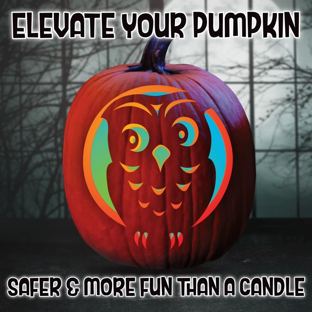 Alt view image 6 of 6 - Premium 3 in 1 Pumpkin Light Versatile Pumpkin Lighting with White Strobe, Golden Glow, and Color Changing Effects, Batteries not Included