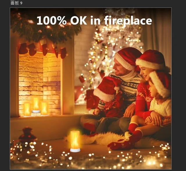 Alt view image 6 of 6 - 2PCS LED Flame Light, USB Rechargeable Flame Lamp with Remote & Timer, Waterproof Dimmable Flameless Candles Light for Home Party Garden Camping Halloween Christmas Decoration