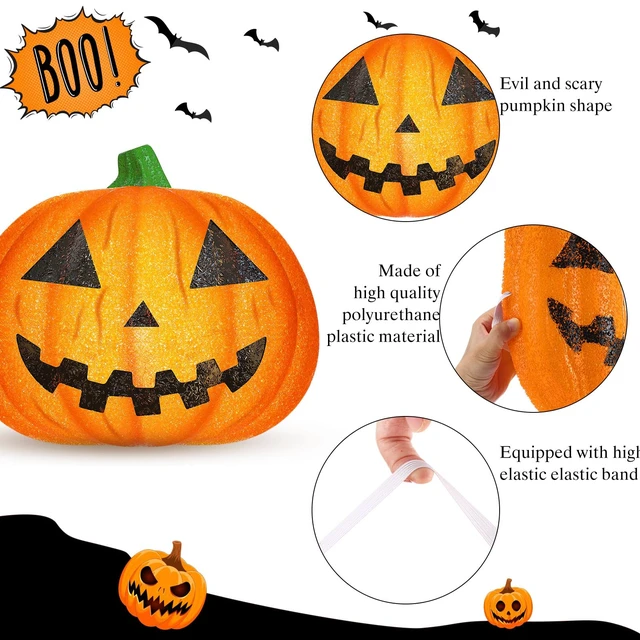 Alt view image 3 of 6 - 1 Pcs Halloween Porch Light Cover, Pumpkin | Halloween Flexible Light Cover, Classic Shape, Spooky Design, Home Fixtures Outdoor