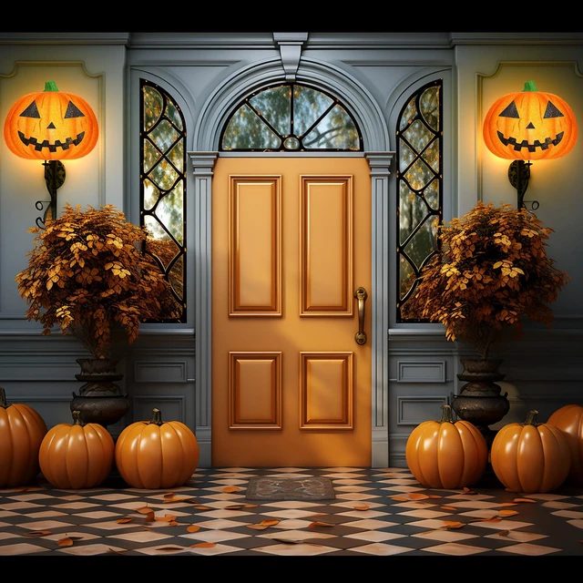 Alt view image 4 of 6 - 1 Pcs Halloween Porch Light Cover, Pumpkin | Halloween Flexible Light Cover, Classic Shape, Spooky Design, Home Fixtures Outdoor