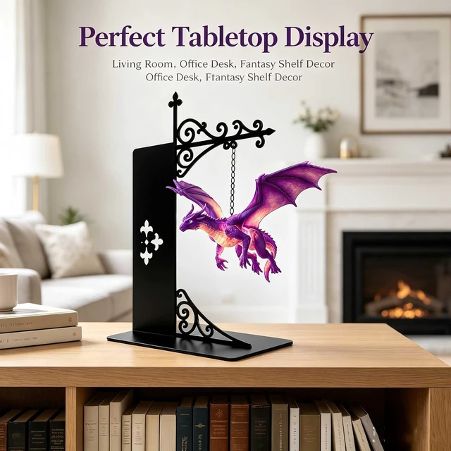 Alt view image 3 of 7 - Halloween Edition Library Shelf Lanterns, Magical Floating Dragon Bookshelf Lamp, Ghost Bookshelf Lantern with Pumpkin & Bat, Decorative Halloween Decor Lamp Book Lover Gift (Floating Dragon)