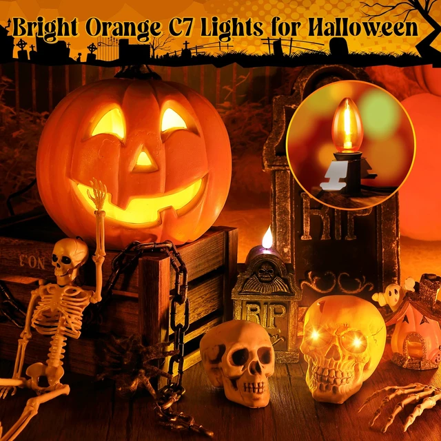 Alt view image 2 of 7 - 4 Pack Accessory Cord with LED Bulb, 6ft Light Cord | On/Off Switch, Female/Male Plugs, Blow Mold Light Kit Replacement for Halloween Pumpkin, Paper Lantern, Salt Lamps, Skeleton