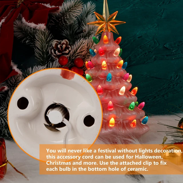 Alt view image 4 of 7 - 2 Pack Accessory Cord with Clear Bulb, 6 FT UL Listed Replacement Lamp Cord with ON/Off Switch, Perfect for Christmas Village House, Craft Projects, Halloween Holiday Decoration