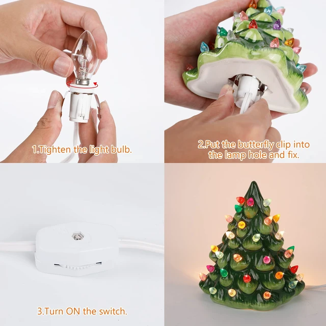 Alt view image 6 of 7 - 2 Pack Accessory Cord with Clear Bulb, 6 FT UL Listed Replacement Lamp Cord with ON/Off Switch, Perfect for Christmas Village House, Craft Projects, Halloween Holiday Decoration