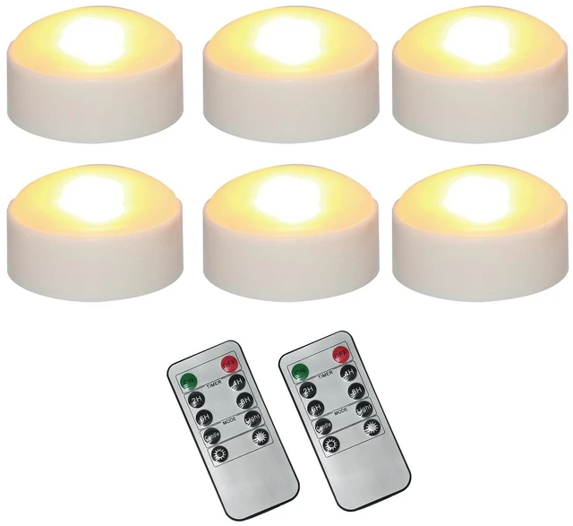 Main image of 6 Halloween Battery LED Jack-O-Lantern Pumpkin Lights with Remote White | Battery Operated Flameless Candles with Remote and Timer for Halloween Pumpkin Decoration White Color 6 Pack