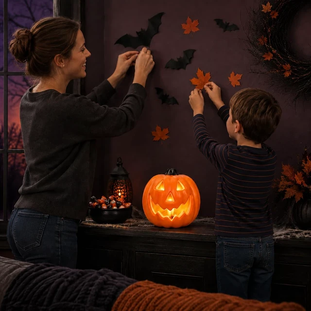 Alt view image 5 of 7 - Halloween LED Jack-O-Lantern Lights, Pumpkin Decor Battery Operated Table Ornaments for Home Party Decor (1 Pack)