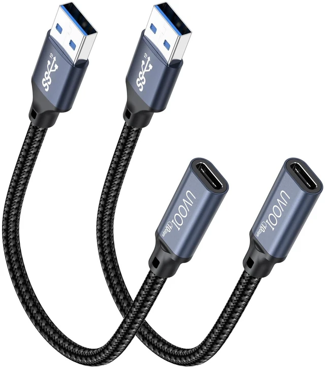 Main image of USB C Female to USB A Male Adapter 10Gbps Data Transfer Cable 60W&3A | USB Male to USB C Female Adapter USB 3.2 Gen 2 Type C OTG Charging Compatible for Flash Disk, Laptop, PC, Charger, Quest Link