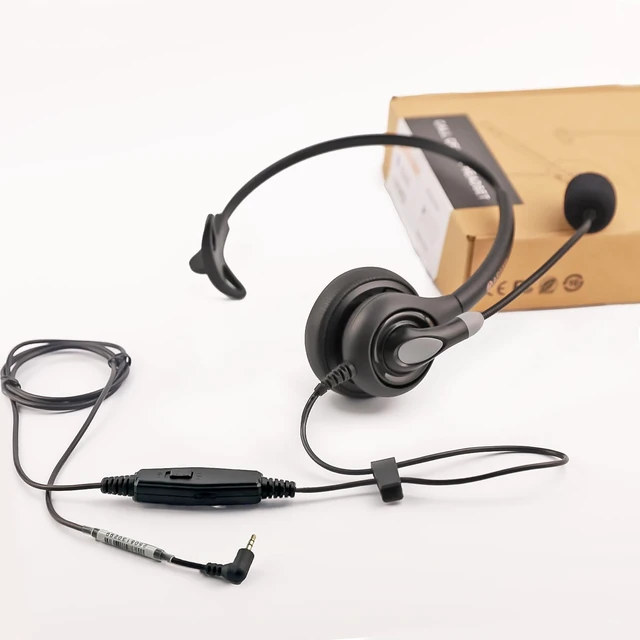 Alt view image 7 of 7 - Cordless Phone Headset for Landline Phone, 2.5mm Jack Telephone Headset with Noise-Cancelling Mic & Volume Control, Wired Headset Compatible with Panasonic AT&T Vtech Uniden