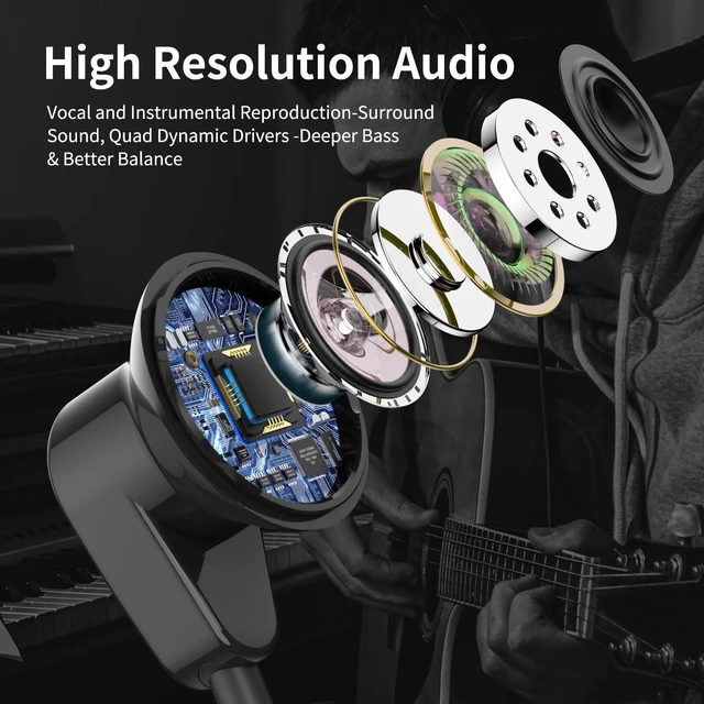 Alt view image 2 of 7 - 3.5mm Earbuds with Microphone Wired Headphones for Laptop PC, Black | Sport Headset for iPhone 6 6s Samsung A25 A15 S10 Laptop PC Chromebook Switch Airplanes Kindle Fire Kids School Students Gift