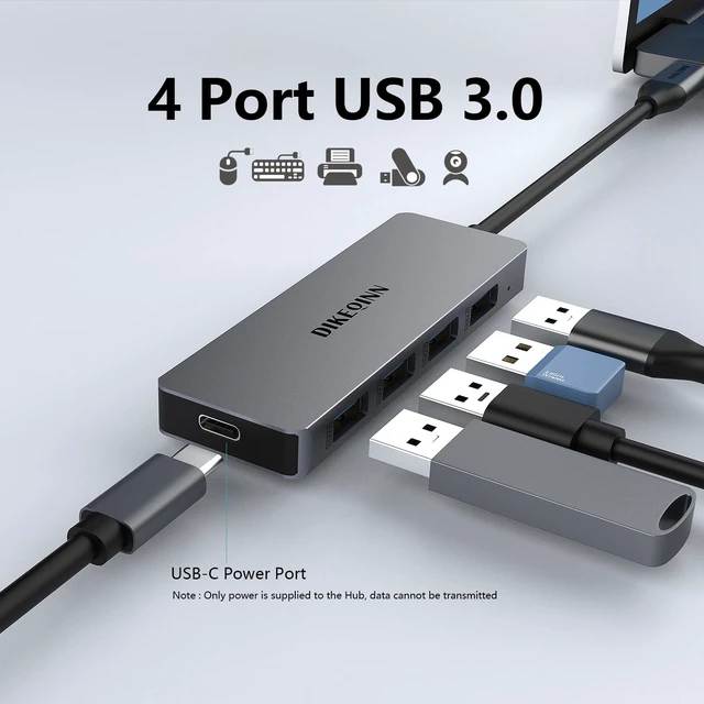 Alt view image 3 of 7 - USB C 3.0 Hub, 4 Ports USB A Splitter Ultra-Slim USB Expander,0.5 ft | 5Gbps Data Transfer for Mouse, Keyboard, Flash Drive, Printer Compatible with Laptop,U Disk Desktop PC, Xbox, PS5, and More