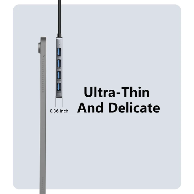 Alt view image 6 of 7 - USB C 3.0 Hub, 4 Ports USB A Splitter Ultra-Slim USB Expander,0.5 ft | 5Gbps Data Transfer for Mouse, Keyboard, Flash Drive, Printer Compatible with Laptop,U Disk Desktop PC, Xbox, PS5, and More