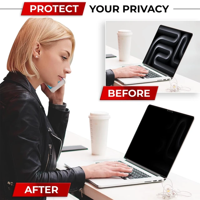 Alt view image 6 of 7 - Magnetic Privacy Screen for MacBook Pro 16 Inch (2021-2026, M1, M2, M3, M4, M5, Pro, Max) Patented Removable Laptop Privacy Filter Shield and Protector
