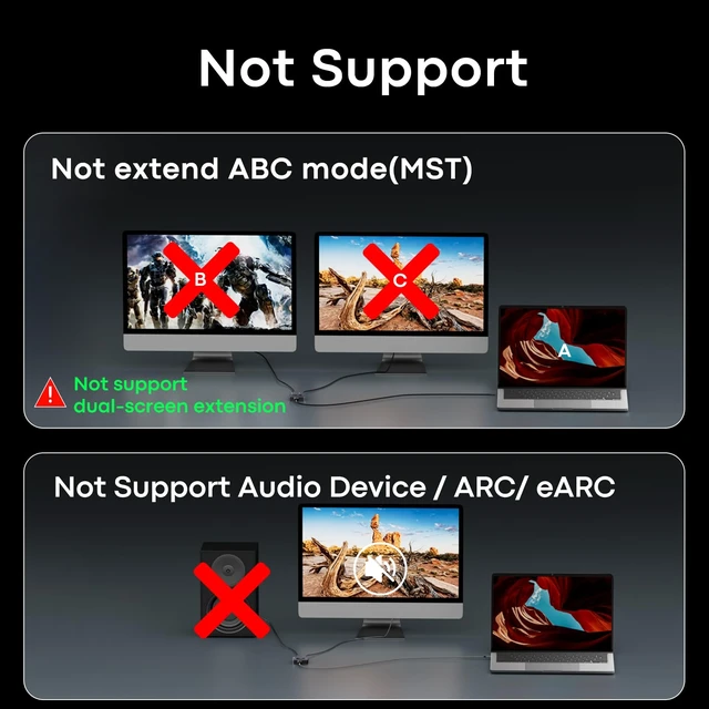 Alt view image 2 of 7 - HDMI Switch 2 in 1 Out, 4K60Hz Bidirectional Switcher 1 in 2 Out | Multi HDMI Splitter with 3D HDR HDCP Dolby, Monitor Switch for 2 Computers, AB Selector Box for TV Laptop Roku Gaming Console