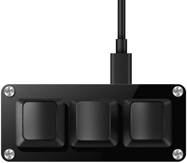 Main image of Mini 3-Key Programmable Keyboard with Hotswappable Mechanical Switches | For Rhythm Games RGB Gaming Keypad for Customized Macros Office Work Copy Paste Shortcut Keys