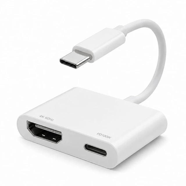 Main image of USB C to HDMI Adapter 4K@60Hz with 100W PD Charging, USB-C to HDMI Converter for Monitor, TV, Projector, Plug & Play Type-C HDMI Adapter Compatible with MacBook Pro/Air, iPad Pro, Samsung, Dell XPS