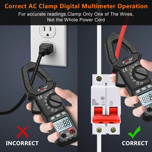 Alt view image 7 of 7 - Clamp Meter,TRMS 6000 Counts,Digital Clamp Multimeter Voltage Tester | Auto-ranging Volt Meter,600 Amp AC Current,AC/DC Voltage,NCV,Capacitance,Resistance,Continuity,Hz/Duty Cycle,Diode,TempTest