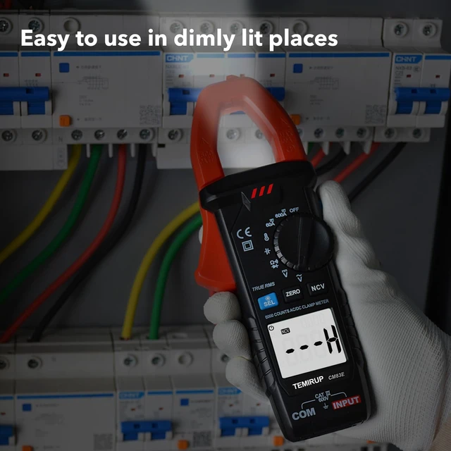Alt view image 5 of 7 - Digital Clamp Meter Multimeter, TRMS 6000 Counts 600A Current Amp Volt Meter, Auto-Ranging Voltage Tester Measures AC DC Current Voltage Resistance Capacitance Temperature Diodes Continuity NCV