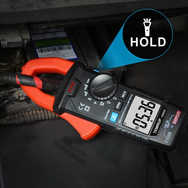 Alt view image 6 of 7 - Digital Clamp Meter Multimeter, TRMS 6000 Counts 600A Current Amp Volt Meter, Auto-Ranging Voltage Tester Measures AC DC Current Voltage Resistance Capacitance Temperature Diodes Continuity NCV