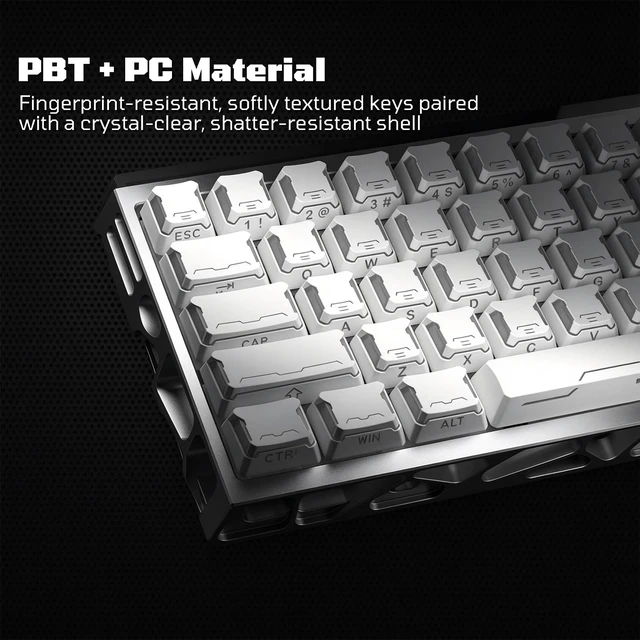 Alt view image 2 of 7 - Double Shot PBT Keycaps Set, Side Print Shine Through Cherry Profile | Custom Keycaps 60 65 75 100 Percent 136 Keys for 61/64/68/84/87/100/104/108 Gaming Mechanical Keyboard, Mecha