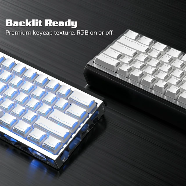Alt view image 5 of 7 - Double Shot PBT Keycaps Set, Side Print Shine Through Cherry Profile | Custom Keycaps 60 65 75 100 Percent 136 Keys for 61/64/68/84/87/100/104/108 Gaming Mechanical Keyboard, Mecha
