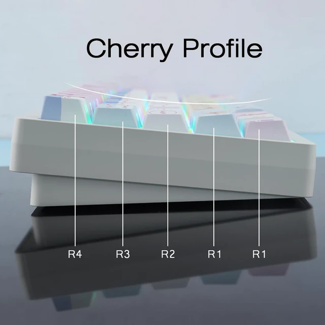 Alt view image 6 of 7 - PBT Keycaps - Side Printed Keycap,136 Keys Cute Kawaii Cat Keycaps | Shine Through Cherry Profile Custom Keyboard Keycap for Cherry MX Switches Mechanical Keyboards