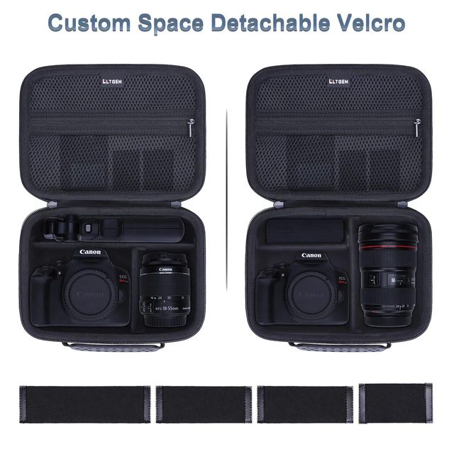 Alt view image 2 of 7 - Hard Camera Case Bag for Canon EOS Rebel T7/R50//R100 DSLR, Blue | Compatible withCanon EOS Rebel T7/T100/T6/R100/R50/R5/ R7/R8/R6 Mark II DSLR Camera and Lens, Camera Travel Bag