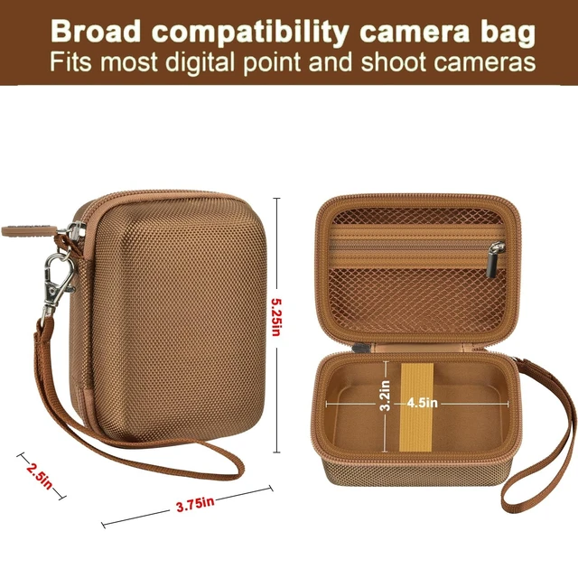Alt view image 3 of 7 - Digital Camera Case for KODAK Pixpro FZ55 FZ45, Small Bag for CAMKORY | for Lecran/for VAHOIALD Point and Shoot Camera, Hard Carrying Case with Mesh Pocket, Compact for Vlogging, Travel and Storage