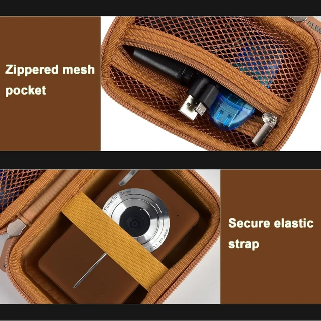 Alt view image 6 of 7 - Digital Camera Case for KODAK Pixpro FZ55 FZ45, Small Bag for CAMKORY | for Lecran/for VAHOIALD Point and Shoot Camera, Hard Carrying Case with Mesh Pocket, Compact for Vlogging, Travel and Storage